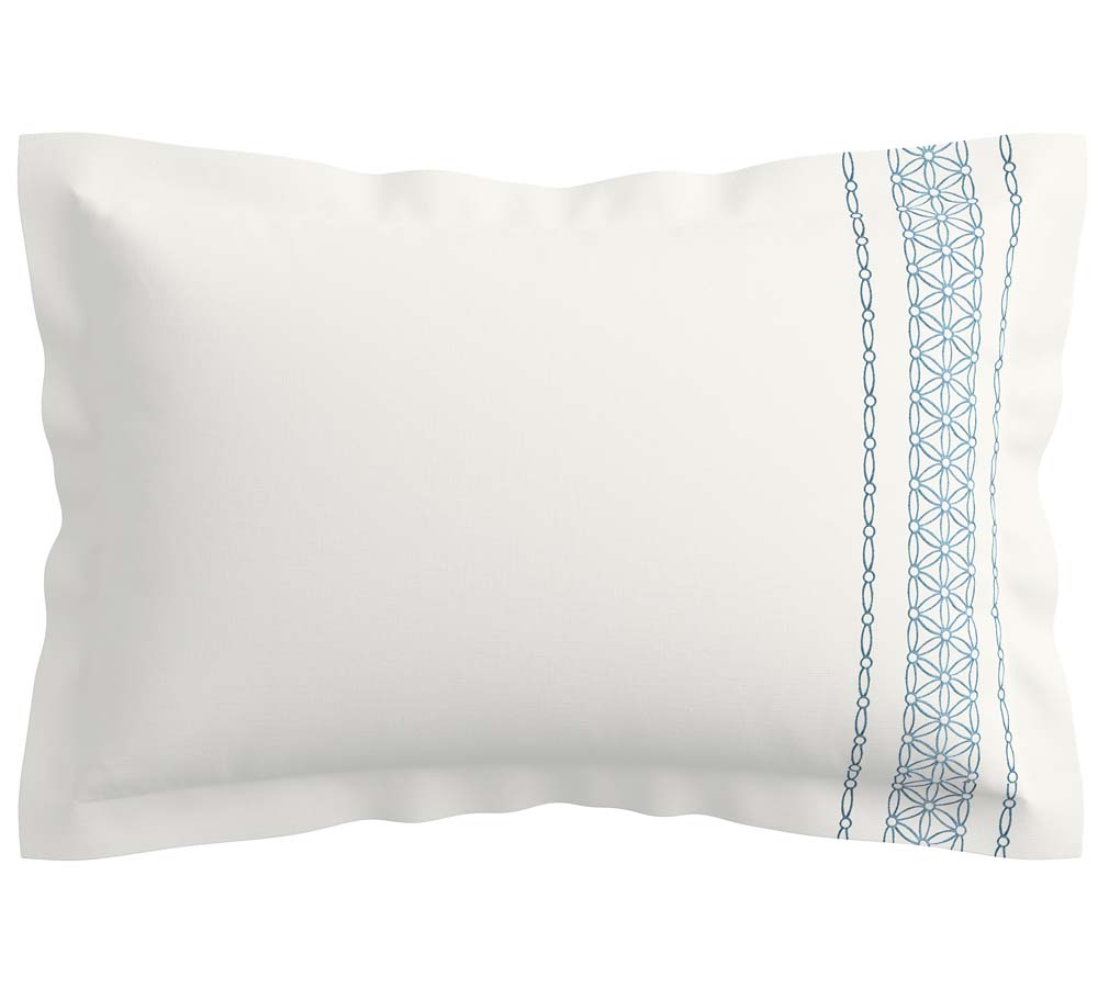 Ninua Blue And White Oxford Pillowcase